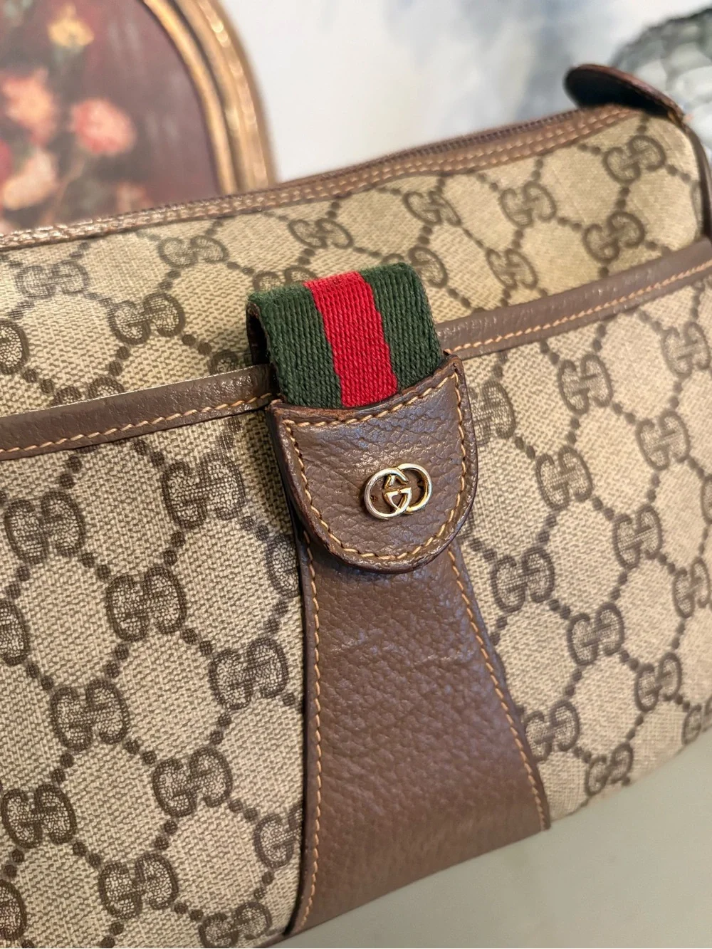Vintage Gucci GG Sherry line Web Stripe Crossbody